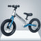 Bike Plus Kids Balance Bike Training Aluminium - Silver with Suspension - 12" Rubber Tyres - Foot Pegs -Ride On No Pedal Push