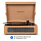 Crosley Voyager Bluetooth Portable Turntable - Tan + Bundled HolySmoke Bluetooth Retro Speaker - Black