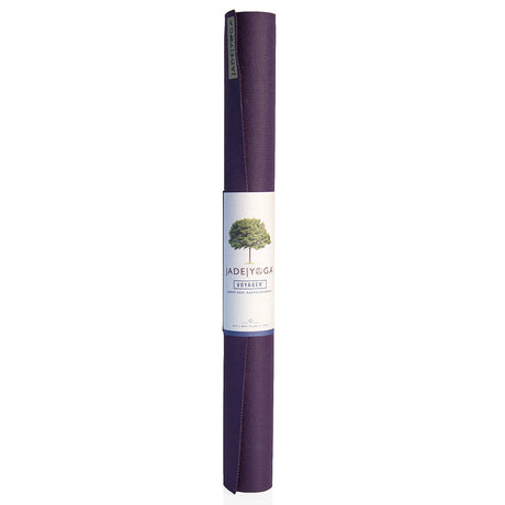Jade Yoga Voyager Mat - Purple & Iron Flask Wide Mouth Bottle with Spout Lid, Fire, 40oz/1200ml Bundle
