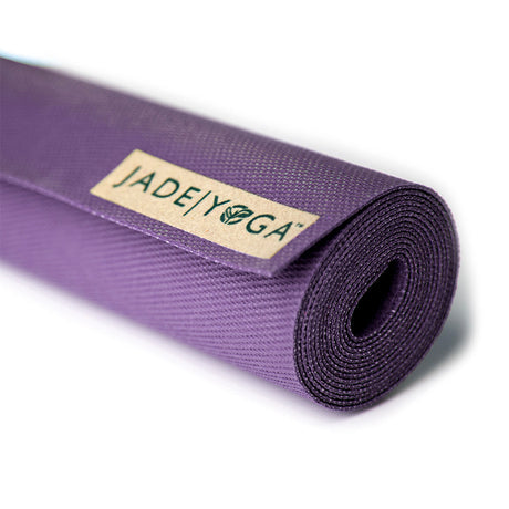 Jade Yoga Voyager Mat - Purple & Iron Flask Wide Mouth Bottle with Spout Lid, Fire, 40oz/1200ml Bundle