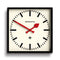 Newgate Number Five Wall Clock Black Red Hands
