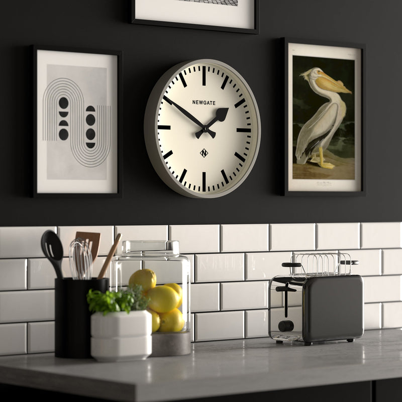 Newgate Railway Clock Grey