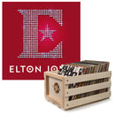 Crosley Record Storage Crate & Elton John - Diamonds - Double Vinyl Album Bundle