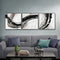 150X50cm Set of 3 Black Framed Hand Painted Canvas Wall Art