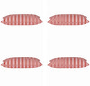 Pack of 4 Dandi Red & White Rectangle Cushion Covers