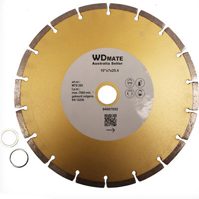 254mm Dry Diamond Cutting Saw Segmented Disc Blade 7*3mm Wheel 10