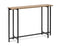 Narrow Golden Black Hallway Console Table with Textured Top
