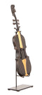 Violin Statue Display Ornament for Home Decor in Copper Finish
