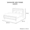 4 Pieces Bedroom Suite Queen Size Silver Brush in Acacia Wood Construction Bed, Bedside Table & Dresser