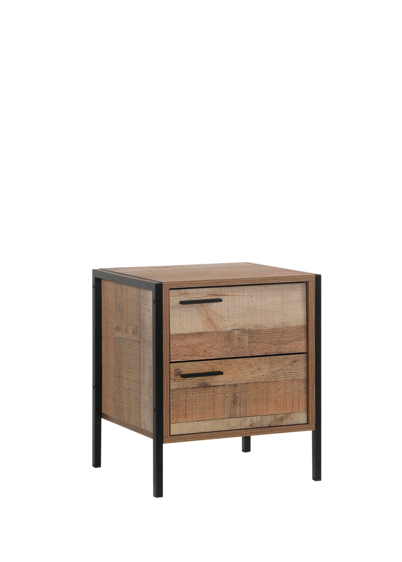 Bedside Table 2 drawers Night Stand Particle Board Construction in Oak Colour