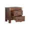 Bedside Table 2 drawers Night Stand Solid Wood Acacia Storage in Chocolate Colour