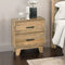 Bedside Table 2 drawers Night Stand Solid Wood Storage Light Brown Colour
