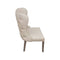 2X Studded Dining Chairs PU Beige & Silver Frame