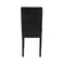 2x Wooden Frame Black Leatherette Dining Chairs with Solid Pine Legs