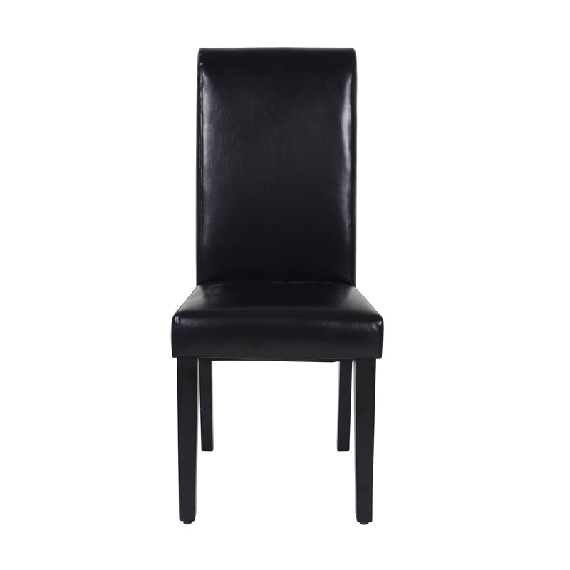 Swiss Wooden Dining Chairs Black 2x