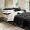 2 in 1 Teddy Sherpa  Quilt Cover Set and Blanket single size charcoal