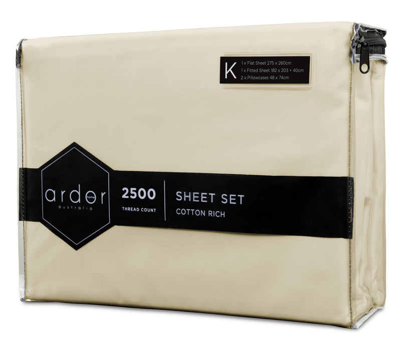 2500TC Cotton Rich SHEET SETS - KING