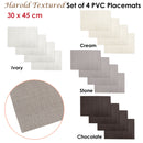 Choice Set of 4 PVC Table Placemats Harold Chocolate