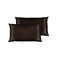 Pair of Satin Standard Pillowcases Chocolate 48 x 73 cm x 15cm (Flap)