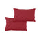 Pair of Solid Colour Microfiber Standard Pillowcases 48x73cmx15cm (Flap) Cherry