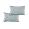 Pair of Solid Colour Microfiber Standard Pillowcases 48x73cmx15cm (Flap) Silver
