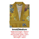 Bedding House Van Gogh Partout des Fleurs Gold Kimono Bath Robe Small/Medium