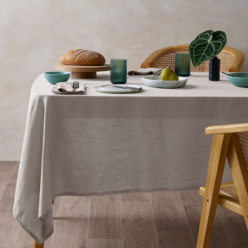 Vintage Design Homewares Natural French Linen Tablecloth 150cm x 275cm