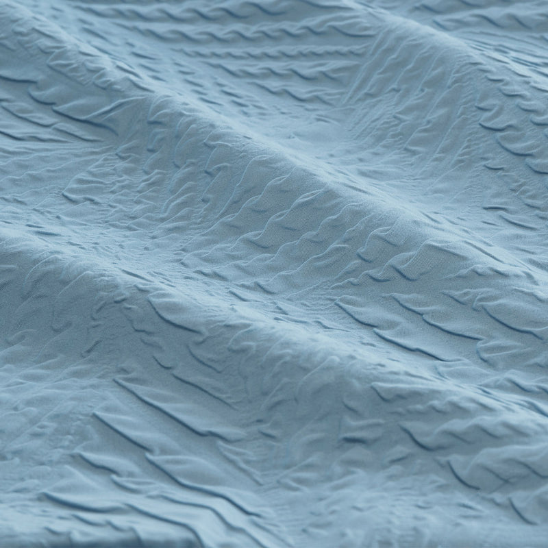 Ardor South Coast Pale Blue Embossed Quilt Cover Set King