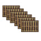 Set of 6 Natural 2 Tone Bamboo Table Placemats 30 x 45cm