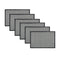 Set of 6 Checkered Black White Bamboo Table Placemats 30 x 45cm