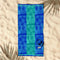 Rans Premium Cotton Jacquard Beach Towel Palm Tree Blue