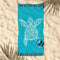 Rans Premium Cotton Jacquard Beach Towel Turtle