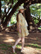 Cotton Midi Dress - Inayat Yellow Floral Midi Dress (Hand block print)