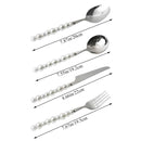 4 Piece Stainless Steel Pearl Handle Flatware Cutlery Set Come with Giftbox