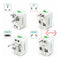 Dual USB Portable Electric Plug Power Socket Adapter International Travel Universal Charger Converter EU UK US AU
