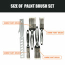 5Pc Paint Brushes Set Artist Acrylic Staining Home Garden Painting Handy Tool