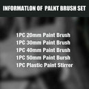 5Pc Paint Brushes Set Artist Acrylic Staining Home Garden Painting Handy Tool