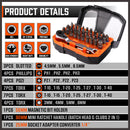 32Piece 1/4" Mini Double Head Screwdriver Bit and Ratchet Set CRV Steel Durable