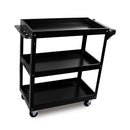 Black 3-Tier Tool Cart Trolley Toolbox Workshop Garage Storage 150KG Organizer Garage