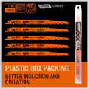 5Pc 9" / 240mm Reciprocating Saw Blades 5TPI Wood Timber Pruning Tool W/T Case