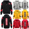 Men's Fleece Zip Up Hoodie Shirt Chicago Bulls 23 Michael Jordan Sweat Jacket, Red, 2XL