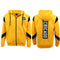Men's Fleece Zip Up Hoodie Shirt Chicago Bulls 23 Michael Jordan Sweat Jacket, Yellow, 3XL