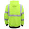 HI VIS Hooded Safety Jumper Hoodie Sweatshirt Tradie Workwear Fleece Jacket Coat, Fluro Orange, S