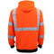 HI VIS Hooded Safety Jumper Hoodie Sweatshirt Tradie Workwear Fleece Jacket Coat, Fluro Yellow, L