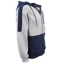 Men's Adult Full Zip Hoodie Jumper Active Two-Tone Jacket Coat Sports Zip Pocket, Black, M
