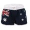 Ladies' Women's Board Shorts Australian Day Flag Gym Beach Aussie Swim Souvenir, Navy, 10