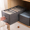 Wardrobe Clothes Organizer Jeans Compartment Storage Box Foldable Drawer