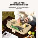 2IN1 Portable Folding Picnic Basket Tour Storage Baskets Outdoor Basket With Lid