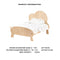 Cat Dog Wooden Bed Pet Sofa for Small Pet Wood Frame Beds With Bedding