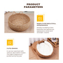 Hand Woven Pet Cat Bed Basket Nest Dog Bed With Bedding
